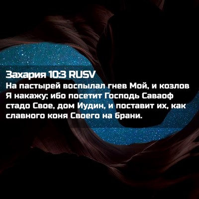 Picture 02 - Захария 10:3 RUSV - На пастырей воспылал гнев - Bible Verse Picture