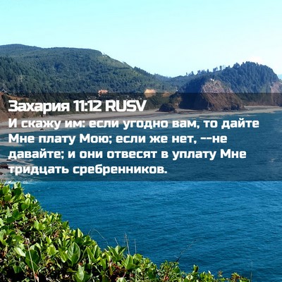 Picture 02 - Захария 11:12 RUSV - И скажу им: если угодно вам, - Bible Verse Picture