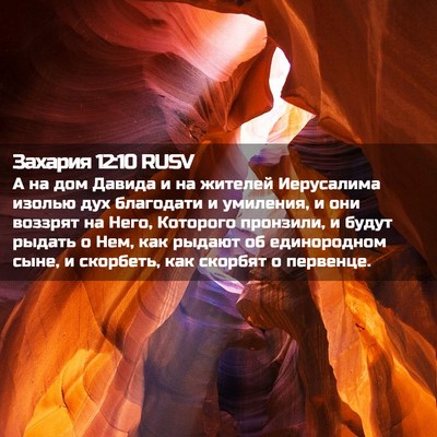 Picture 02 - Захария 12:10 RUSV - А на дом Давида и на - Bible Verse Picture