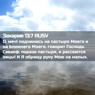 Picture 02 - Захария 13:7 RUSV - О, меч! поднимись на - Bible Verse Picture