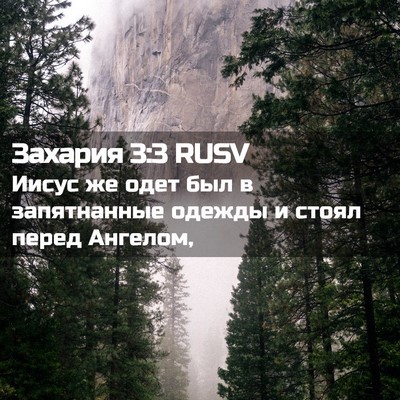 Picture 02 - Захария 3:3 RUSV - Иисус же одет был в - Bible Verse Picture