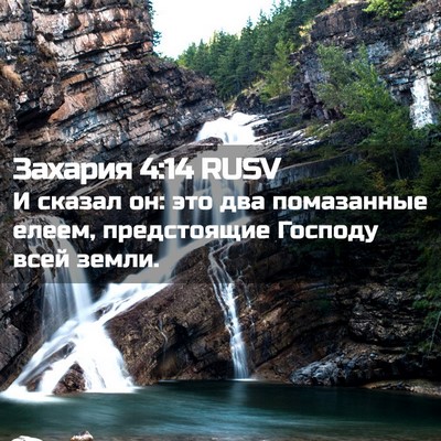 Picture 02 - Захария 4:14 RUSV - И сказал он: это два - Bible Verse Picture