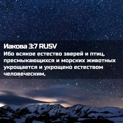 Picture 02 - Иакова 3:7 RUSV - Ибо всякое естество зверей - Bible Verse Picture