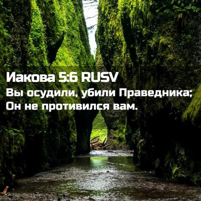 Picture 02 - Иакова 5:6 RUSV - Вы осудили, убили - Bible Verse Picture
