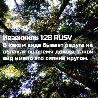 Picture 02 - Иезекииль 1:28 RUSV - В каком виде бывает радуга - Bible Verse Picture