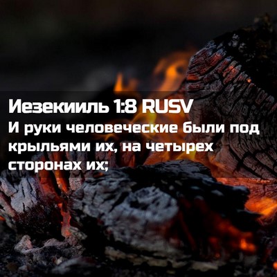 Picture 02 - Иезекииль 1:8 RUSV - И руки человеческие были - Bible Verse Picture