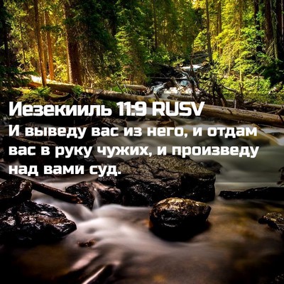 Picture 02 - Иезекииль 11:9 RUSV - И выведу вас из него, и - Bible Verse Picture