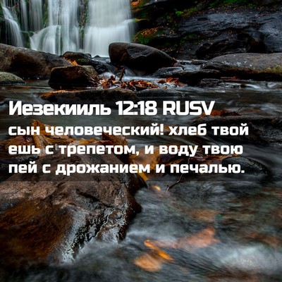 Picture 02 - Иезекииль 12:18 RUSV - сын человеческий! хлеб - Bible Verse Picture