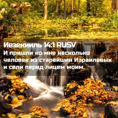 Picture 02 - Иезекииль 14:1 RUSV - И пришли ко мне несколько - Bible Verse Picture