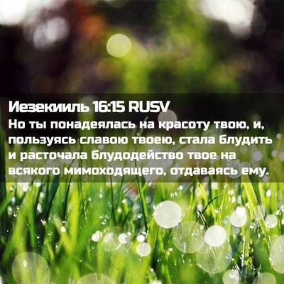 Picture 02 - Иезекииль 16:15 RUSV - Но ты понадеялась на - Bible Verse Picture