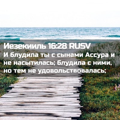 Picture 02 - Иезекииль 16:28 RUSV - И блудила ты с сынами - Bible Verse Picture
