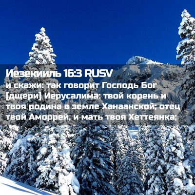 Picture 02 - Иезекииль 16:3 RUSV - и скажи: так говорит - Bible Verse Picture