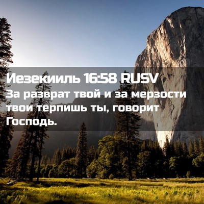 Picture 02 - Иезекииль 16:58 RUSV - За разврат твой и за - Bible Verse Picture