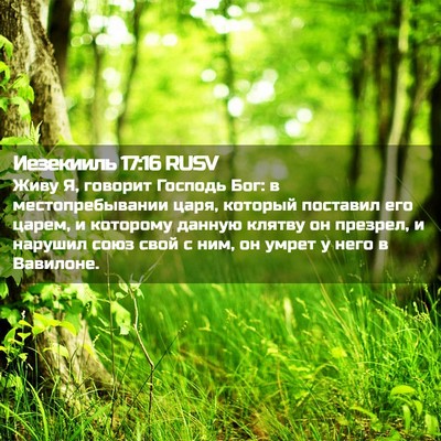 Picture 02 - Иезекииль 17:16 RUSV - Живу Я, говорит Господь - Bible Verse Picture