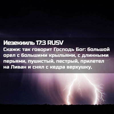 Picture 02 - Иезекииль 17:3 RUSV - Скажи: так говорит Господь - Bible Verse Picture