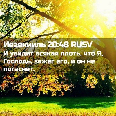 Picture 02 - Иезекииль 20:48 RUSV - И увидит всякая плоть, что - Bible Verse Picture