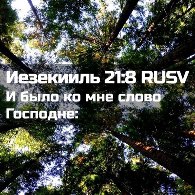 Picture 02 - Иезекииль 21:8 RUSV - И было ко мне слово - Bible Verse Picture