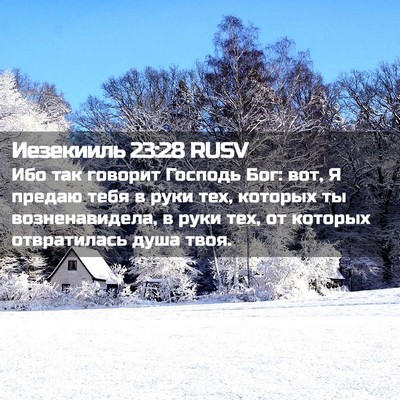 Picture 02 - Иезекииль 23:28 RUSV - Ибо так говорит Господь - Bible Verse Picture