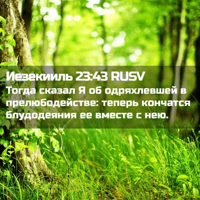 Picture 02 - Иезекииль 23:43 RUSV - Тогда сказал Я об - Bible Verse Picture