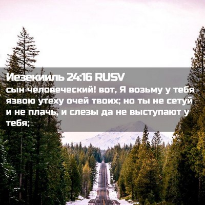 Picture 02 - Иезекииль 24:16 RUSV - сын человеческий! вот, Я - Bible Verse Picture