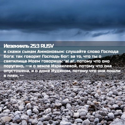 Picture 02 - Иезекииль 25:3 RUSV - и скажи сынам Аммоновым: - Bible Verse Picture