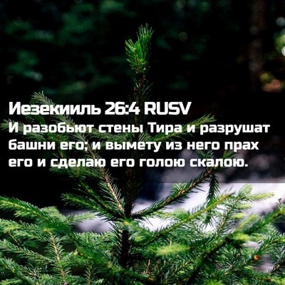 Picture 02 - Иезекииль 26:4 RUSV - И разобьют стены Тира и - Bible Verse Picture