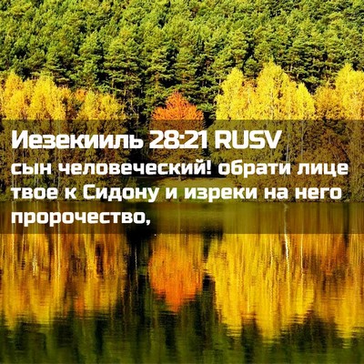 Picture 02 - Иезекииль 28:21 RUSV - сын человеческий! обрати - Bible Verse Picture