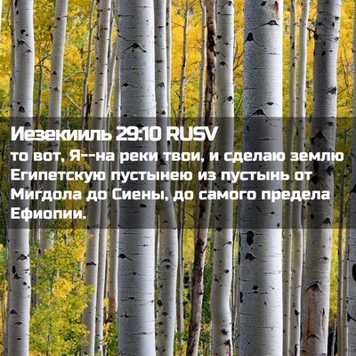 Picture 02 - Иезекииль 29:10 RUSV - то вот, Я--на реки твои, и - Bible Verse Picture
