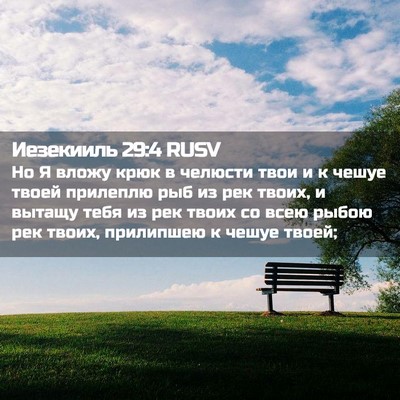 Picture 02 - Иезекииль 29:4 RUSV - Но Я вложу крюк в челюсти - Bible Verse Picture