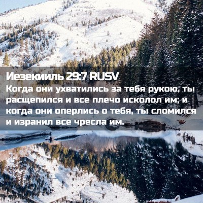 Picture 02 - Иезекииль 29:7 RUSV - Когда они ухватились за - Bible Verse Picture