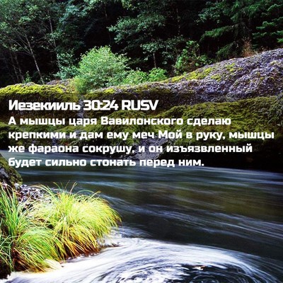 Picture 02 - Иезекииль 30:24 RUSV - А мышцы царя Вавилонского - Bible Verse Picture