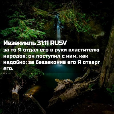 Picture 02 - Иезекииль 31:11 RUSV - за то Я отдал его в руки - Bible Verse Picture