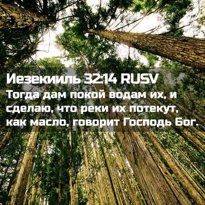 Picture 02 - Иезекииль 32:14 RUSV - Тогда дам покой водам их, и - Bible Verse Picture