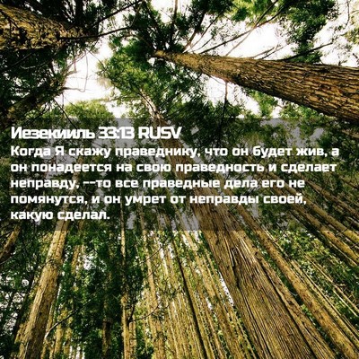 Picture 02 - Иезекииль 33:13 RUSV - Когда Я скажу праведнику, - Bible Verse Picture