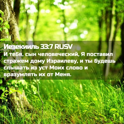 Picture 02 - Иезекииль 33:7 RUSV - И тебя, сын человеческий, Я - Bible Verse Picture