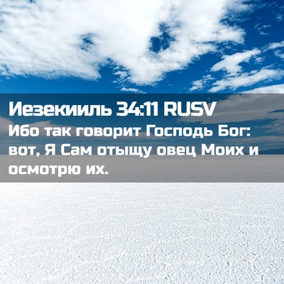 Picture 02 - Иезекииль 34:11 RUSV - Ибо так говорит Господь - Bible Verse Picture