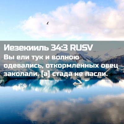 Picture 02 - Иезекииль 34:3 RUSV - Вы ели тук и волною - Bible Verse Picture