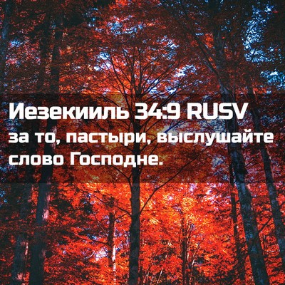 Picture 02 - Иезекииль 34:9 RUSV - за то, пастыри, выслушайте - Bible Verse Picture