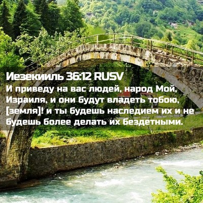 Picture 02 - Иезекииль 36:12 RUSV - И приведу на вас людей, - Bible Verse Picture