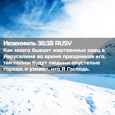Picture 02 - Иезекииль 36:38 RUSV - Как много бывает - Bible Verse Picture