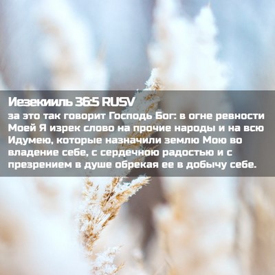 Picture 02 - Иезекииль 36:5 RUSV - за это так говорит Господь - Bible Verse Picture