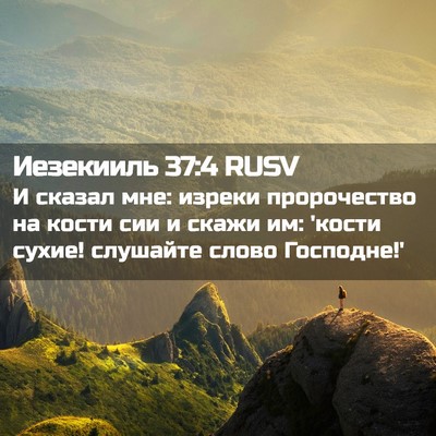 Picture 02 - Иезекииль 37:4 RUSV - И сказал мне: изреки - Bible Verse Picture
