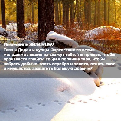 Picture 02 - Иезекииль 38:13 RUSV - Сава и Дедан и купцы - Bible Verse Picture