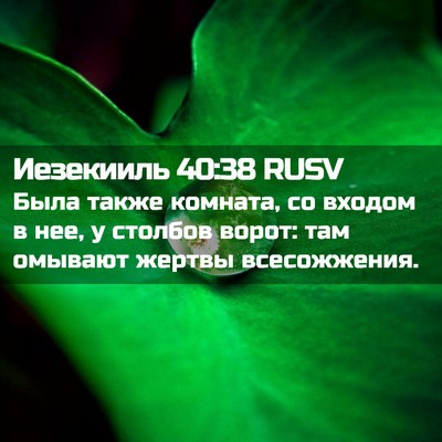 Picture 02 - Иезекииль 40:38 RUSV - Была также комната, со - Bible Verse Picture