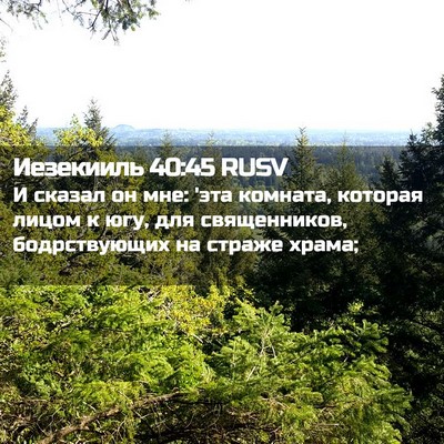 Picture 02 - Иезекииль 40:45 RUSV - И сказал он мне: 'эта - Bible Verse Picture