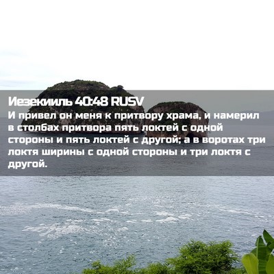 Picture 02 - Иезекииль 40:48 RUSV - И привел он меня к притвору - Bible Verse Picture