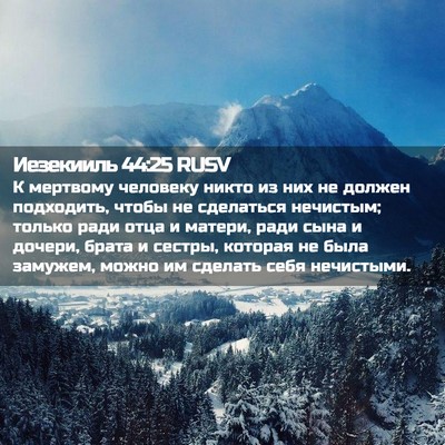 Picture 02 - Иезекииль 44:25 RUSV - К мертвому человеку никто - Bible Verse Picture