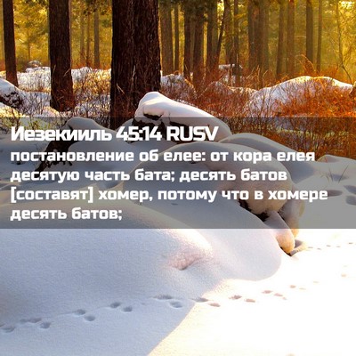Picture 02 - Иезекииль 45:14 RUSV - постановление об елее: от - Bible Verse Picture
