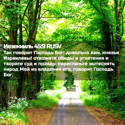 Picture 02 - Иезекииль 45:9 RUSV - Так говорит Господь Бог: - Bible Verse Picture