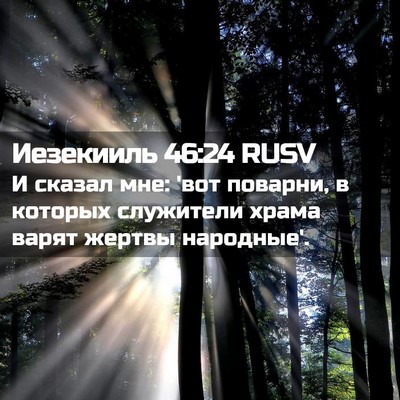 Picture 02 - Иезекииль 46:24 RUSV - И сказал мне: 'вот поварни, - Bible Verse Picture